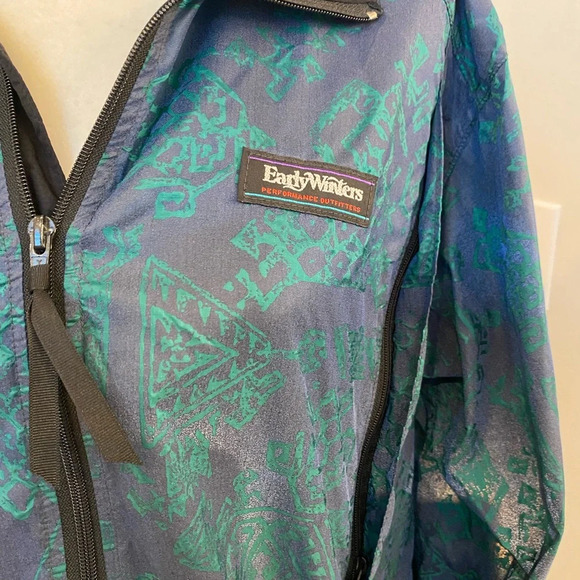 Early Winters Womens IllumiNite Reflective Vintage Windbreaker Size Large Green - Picture 7 of 12